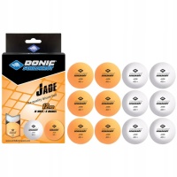 Мячики для настольного тенниса DONIC JADE 40+ 12 штук, белый + оранжевый