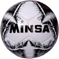 Мяч футбольный "Minsa B5-8901" (черный), PVC 2.7, 345 гр, машинная сшивка E39970/5-8901-4